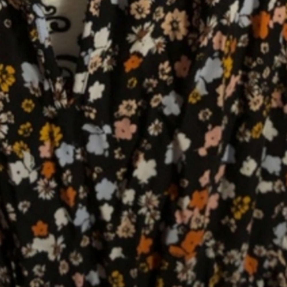 Torrid High Neck Cottage Core Black Floral High Low Challis Dress Size 3X - Picture 3 of 4